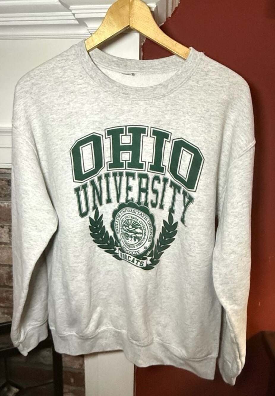 Ohio University Bobcats Seal Crewneck Sweatshirt Ash Gray